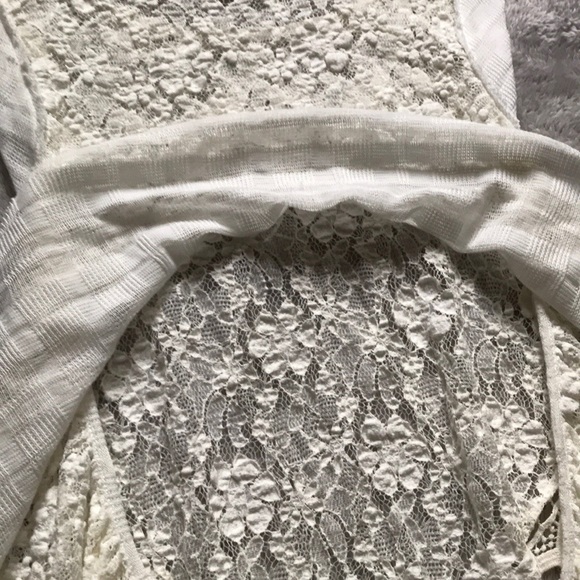 Free People Sheer White Lace Cut Out Tank - Picture 7 of 8